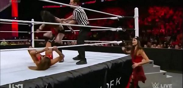  Nikki Bella vs Paige. Raw 3 2 15.